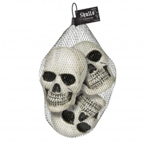 Dekoracja Czaszki 3szt siatka Skulls Amscan