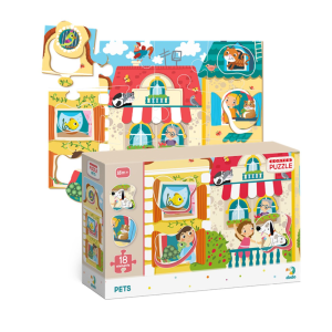 DODO Puzzle 18el Zwierzęta domowe Sorter