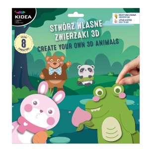 Stwórz własne zwierzaki 3D 8 wzorów Kidea 
