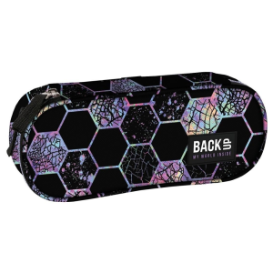 Piórnik Backup 8 Model A 26 Czarne plastry z fioletem