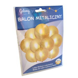 Balony lateksowe 10szt 30cm złote Galaxy