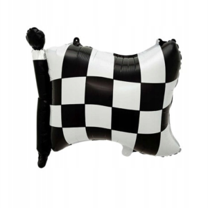 Balon foliowy 54x60cm Flaga wyścigowa VivaParty