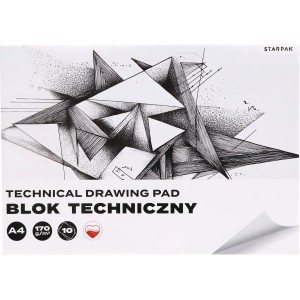Blok A4 techniczny biały Starpak1 STK