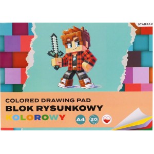 Blok A4 rysunkowy kolorowy Pixel STK