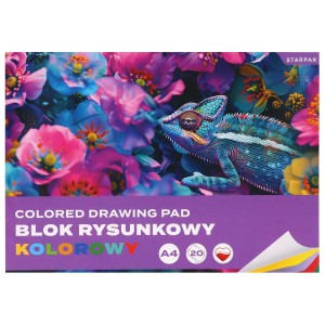 Blok A4 rysunkowy kolorowy Kameleon STK