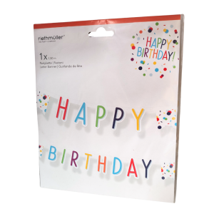 Girlanda Happy Birthday Konfetti Riethmuller