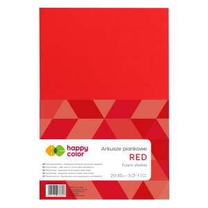 Arkusze piankowe A4 5ark czerwony Happy Color