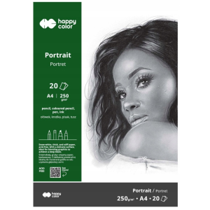 Blok portretowy A4 250g 20ark Happy Color