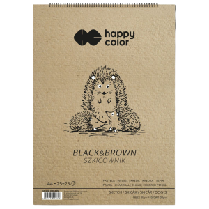 Szkicownik A4 50k na spirali Black&Brown