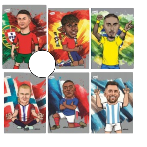 Zeszyt A5 40k kratka Football Icons 6postaci