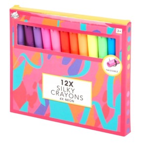 Kredki jedwabne 12kol Silky Crayons 4xNeon Craft