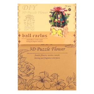 Puzzle drewniane 3D Kwiaty Kaktus 73el Mega Creative