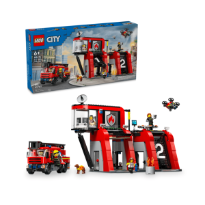 LEGO City 60414 Remiza strażacka z wozem strażackim 843 el