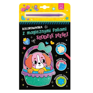 Aksjomat Kolorowanka z magicznymi foliami Słodkie pieski