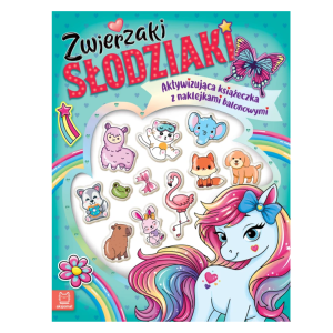Aksjomat Książeczka z naklejkami balonowymi Zwierzaki