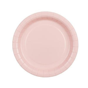 Talerze 18cm 6szt jasny różowy PartyDeco