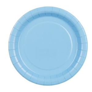 Talerze 18cm 6szt jasny niebieski PartyDeco