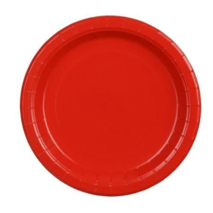 Talerze 18cm 6szt czerwone PartyDeco