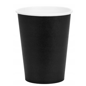 Kubki papierowe 6szt czarne 250ml PartyDeco
