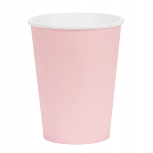 Kubki papierowe 6szt j.różowe 250ml PartyDeco