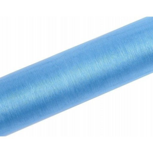 Organza gładka 0,16x9m błękitny PartyDeco