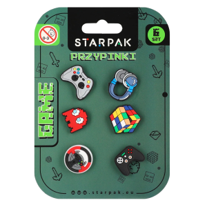 Przypinka gumowa 6szt GAME STK