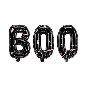 Balony foliowe Napis BOO 3 x 35cm PartyDeco