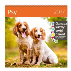 Kalendarz 2027 30x30 Psy Sztuka Rodzinna