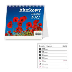 Kalendarz 2027 Biurkowy MiniMax tygodniowy Sztuka 