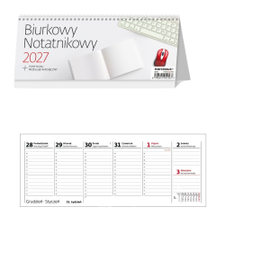 Kalendarz 2027 Biurkowy Notatnikowy tygodniowy Szt