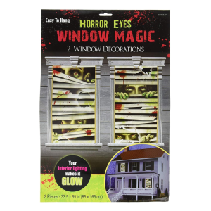 Dekoracja na okna Window Horror Eyes Halloween Amscan