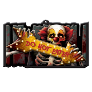 Dekoracja 3D Do not Enter Klaun Amscan Halloween