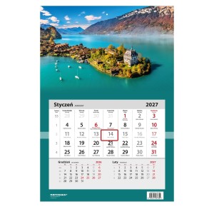 Kalendarz 2027 Jednodzielny Jezioro Brienz Szwajca