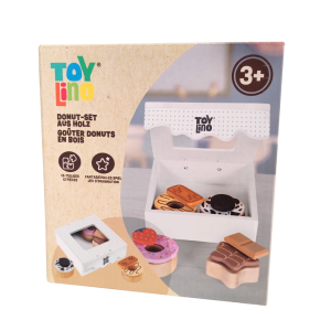 TOY LINO Ciasteczka w skrzyneczce drewno Donuty