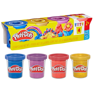 PLAY DOH Tuba 4-pak metaliczne kolory
