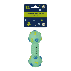Zabawka dla psa kość piszcz 14cm zielo TRIK&ROLL