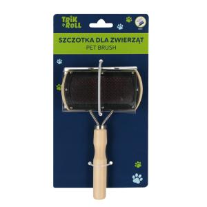 Szczotka dla zwierząt 2 ostrz naturalna TRIK&ROLL