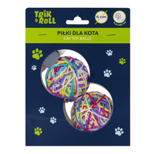 Zabawka dla kota piłka 2szt 6cm TRIK&ROLL