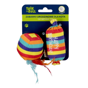 Zabawka dla kota urodzinowa 2szt 10cm/13 TRIK&ROLL
