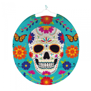 Lampion dekoracyjny papierowy Czaszka Day of the Dead