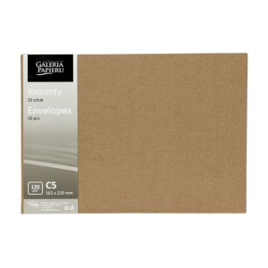 Koperta C5 10szt 120g Natur ciemny beż Argo