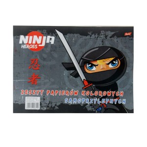 Zeszyt papierów kolorowych samoprzylepnych B4 Ninja Heros 