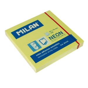 Karteczki samoprzylepne MILAN 76x76 żółte neon