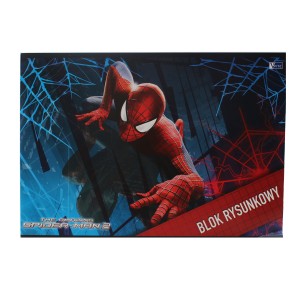 Blok rysunkowy Spiderman biały A4/20 Verte