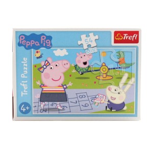 Puzzle 54 el. mini Wesoły dzień Świnki Peppy 19627 TREFL 