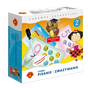 Gra z serii Sowa Mądra Głowa Cyferki "Rysowanie-Zmazywanie"