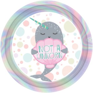 Talerze 23cm 8szt Narwhal Amscan