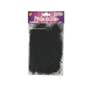Piórka czarne P-090 10-12cm 50szt