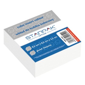 Wkład do kubika 85x85 biały klejony STK