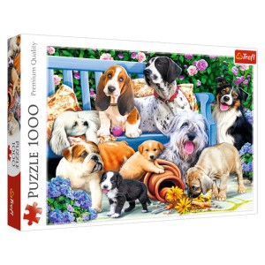 Puzzle 1000 "Psy w ogrodzie" 10556 TREFL